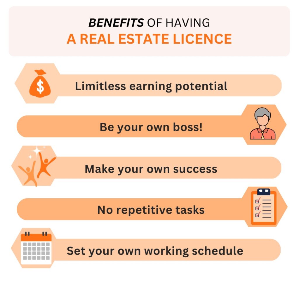 benefits of having real estate licence